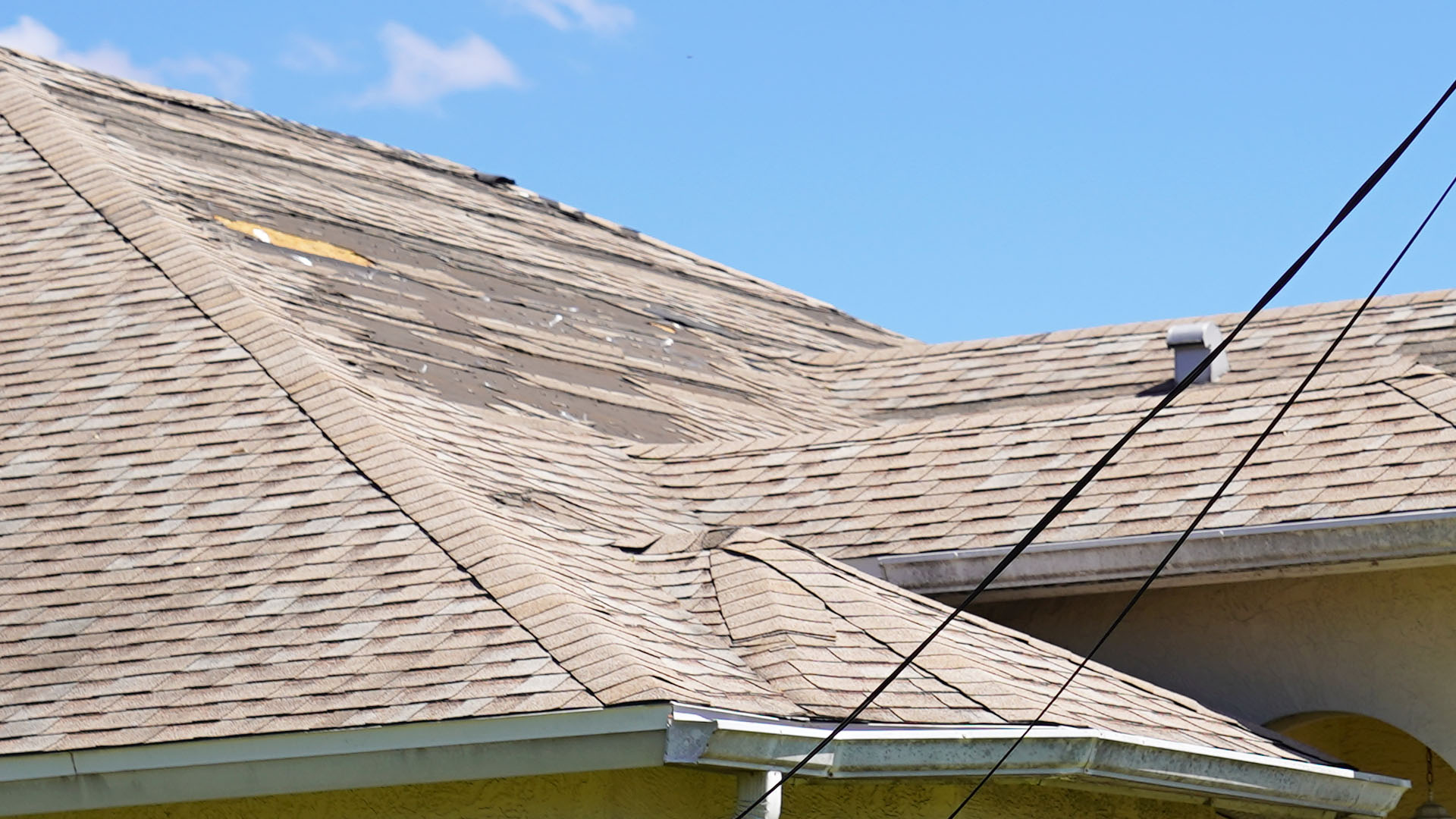 Hurricane Ian Damaged Roof in House