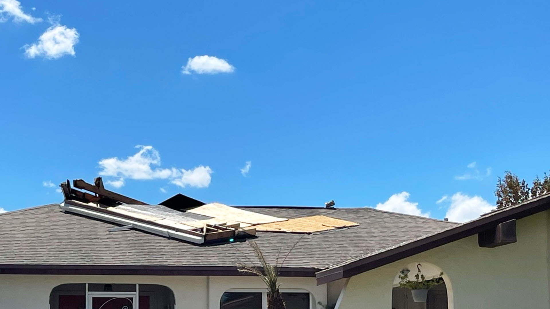 Residential Roof Damage from Hurricane Ian